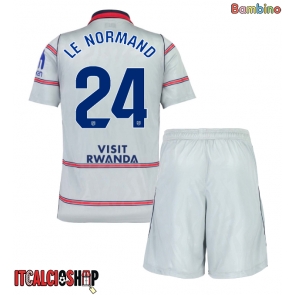 Atletico Madrid Robin Le Normand #24 Terza Maglia Bambino 2026-27 Manica Corta (+ Pantaloni corti)